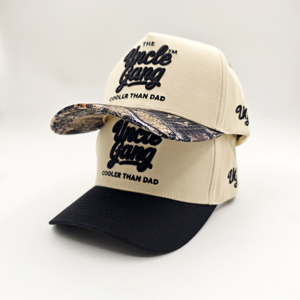 Gorra de Béisbol Vintage Estructurada de 5 Paneles, Hecha a Medida, de Sarga de Algodón Oxford, con Logotipo Bordado en 3D y Patrón de Puntos - Product Image 1