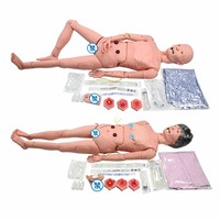 Mannequin de soins multifonctionnel pour hommes âgés, modèle de formation en soins infirmiers de type PVC avancé pour la formation en stage scolaire
