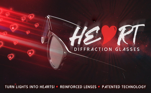 نظارات بتأثير قلب مربع الشكل مع نمط مطبوع للحفلات الصاخبة وحفلات الزفاف والعروض الموسيقية المسائية وعروض الألعاب النارية - Product Image 3
