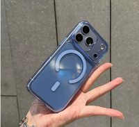 Coque de téléphone magnétique rigide transparente anti-jaunissement en polycarbonate pour iPhone 15 16 17 18 Pro Max