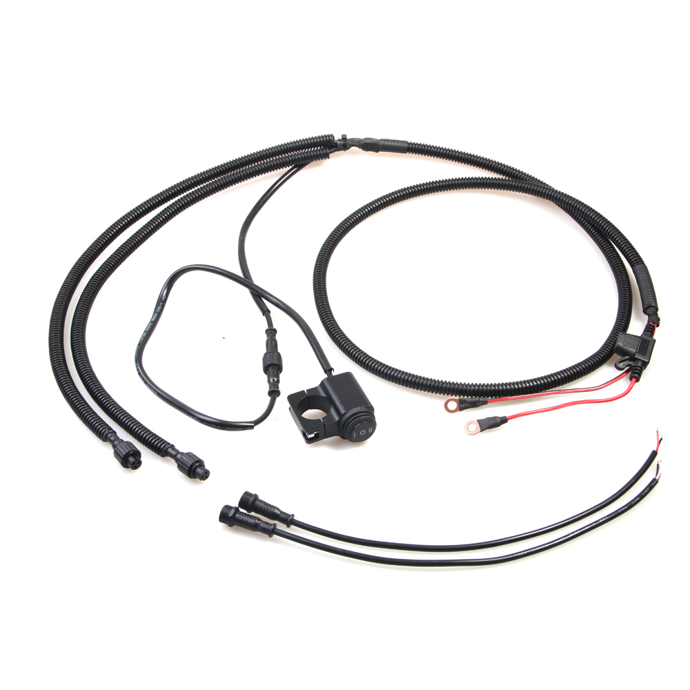 Мотоцикла hi/lo луч светодиодные противотуманные фары жгут проводов руль 12V для детей возрастом от 3 позиционный переключатель Высокий Низкий Луч авто фары ATV Jeep Рабочая лампа