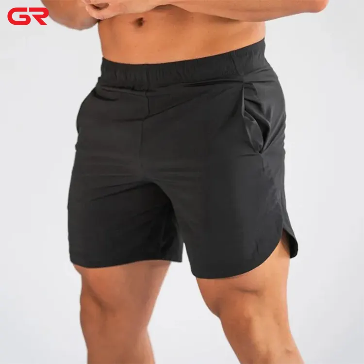 Hot Sale Summer Slim Fit Custom Gym Workout Sweat Running Fitness Shorts Elastic Waist Beach Board Nylon Shorts Men
