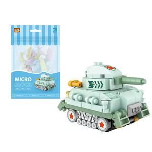 Ensemble de blocs de construction miniatures Loz, camion de pompiers, char, avion pour enfants, assemblage facile, cadeau - Product Image 4