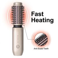 Brosse à cheveux sans fil en céramique, sans cordon, alimentée par batterie, rechargeable par USB, portable, taille compacte, outil de voyage en plein air