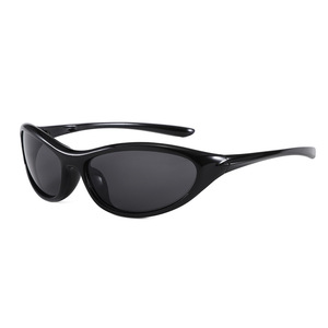 <b>Sunglasses</b> Unisex PC Frame Polarized UV400 Type 3 Sunshades Black For Men And Women - Product Image 5