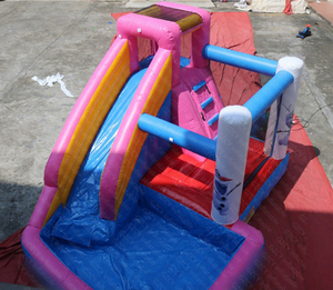 GZCY Toboggan aquatique gonflable en PVC pour jardin, avec piscine et château gonflable, équipement de fête foraine avec souffleur d'air - Product Image 1