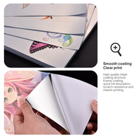 Papel Adhesivo Plateado Brillante de una Sola Cara, Activado por Agua, Acrílico PET Impermeable para Impresión de Inyección de Tinta y Láser, Adhesivo de Enmascaramiento