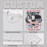 Camisa de manga corta informal holgada para hombre, estilo callejero americano, de algodón puro desgastado de 300g, con efecto descolorido y rotos, pintada con spray.