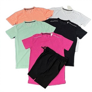 Conjunto Deportivo de 2 Piezas para Hombre, Transpirable, de Secado Rápido, 100% Poliéster, Camiseta de Manga Corta y Pantalones Cortos para Gimnasio, Fitness y Running, 220g - Product Image 2