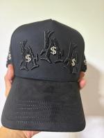 Gorra de Béisbol de Diseño Nuevo, Calidad G5, 5 Paneles, Logotipo Bordado en 3D, Forro Interior de Satén, Gorras de Gamuza con Pedrería