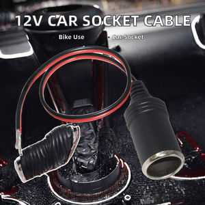 12 Volt Nữ pin thiết bị đầu cuối thay thế cho xe xe máy Tước thuốc lá xì gà Jack cáp PVC Thuốc lá nhẹ hơn ổ cắm - Product Image 2