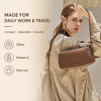 Sac à bandoulière en cuir véritable personnalisé pour femme, style vintage, sacs à main pour femmes, sacs sous le bras, usine OEM ODM, en stock