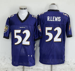 Футбольная майка Baltimore Ravens NFLTeams 90-х с 3D-печатным логотипом команды и полосками на рукавах, доступны большие размеры - Product Image 4
