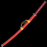 Nouvelle épée de samouraï tissée rouge 2026, coloris rouge et jaune, nouveau design