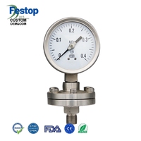 Festop manometer 100mm corrosiebestendig roestvrijstalen membraanmanometer met een meetbereik van 0-160KG en 1 jaar garantie