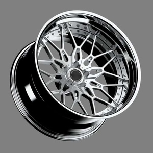 Geborsteld chroom 2-delige gesmede aluminium velgen 17-22 inch 5x112/5x114.3/5x120 passend voor Mercedes BMW - Product Image 4
