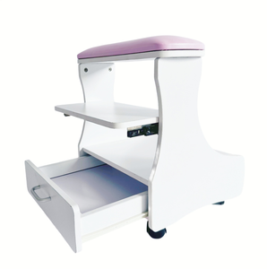 Beauty Nail Footrest Trolley Cart Four-<b>Wheeled</b> Foot Pedicure <b>Stools</b> with Large Storage Space for Beauty Nail Salon - Product Image 2