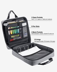 BSCI 3 Inch Zipper <b>Binder</b> Free Sample Round <b>Ring</b> <b>Binder</b> with Handle Compatible with 13-Inch Tablet Made of Durable Polyester - Product Image 6