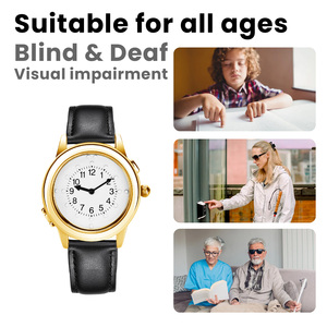 Montre tactile en braille au design confortable, touchez le cadran pour obtenir l'heure actuelle, pour les personnes aveugles ou les personnes âgées, pour homme - Product Image 4