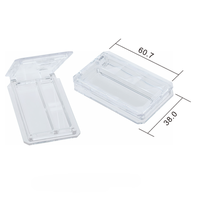 Récipient à cosmétiques Boîtes en plastique Rectangle rechargeable Boîte de maquillage claire Vide Compact Poudre cas Blush Conteneur Emballage