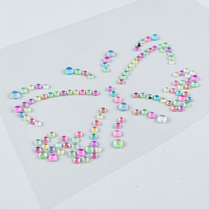 Fábrica personalizada Fornecimento Rosto Olho Gemas Coloridas Diamante Tatuagem Etiqueta Luxo Sexy Rhinestone Jóias Festival Tatuagem Falsa Temporária - Product Image 4