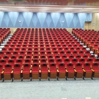 Chaises de théâtre et d'auditorium avec table pliante, sièges pour salle de conférence, chaises d'église