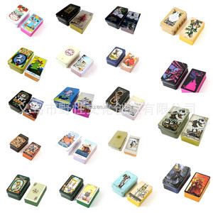 HANAHIN Baraja de Cartas del Tarot con Lámina Dorada, Estuche de Hierro de Lujo, Impresión a Todo Color, Cartas de Oráculo Portátiles, Guía para Fiestas Familiares - Product Image 6