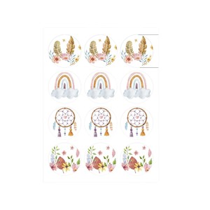 Cartes d'invitation d'anniversaire, design floral arc-en-ciel, finition mate, invitations en papier personnalisables pour la décoration de fête - Product Image 5