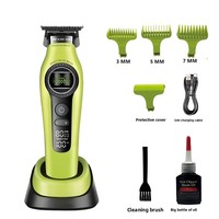 Alat Cukur Rambut Elektrik Profesional Pria OEM/ODM 5-Kecepatan Motor Rotor Eksternal Tanpa Sikat Pisau Keramik DLC Clipper Barber