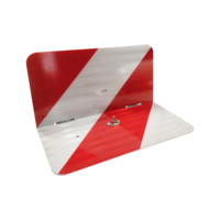 Panneau de signalisation de stationnement nocturne réfléchissant pliable pour véhicules lourds et longs, plaques de marquage arrière blanches/rouges, signalisation de sécurité en aluminium
