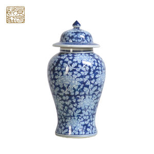 时尚家居装饰陶瓷姜罐蓝色白色 - Product Image 4