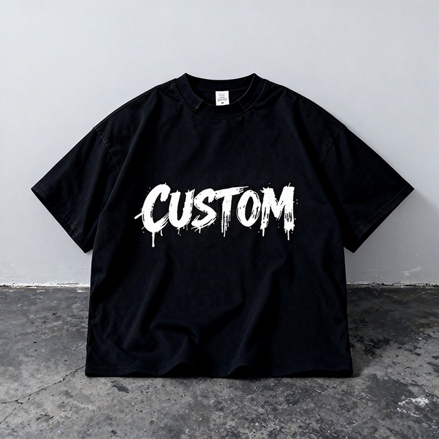 Short Sleeve Custom Screen Print Printing Anime Tshirts Vintage Clothing Branded Oversized Streetwear DTG 100% 240g MOQ1 T Shirt