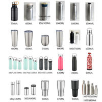 Flacon isotherme sous vide de boisson sportive avec logo personnalisé de 500ml Bouteilles d'eau thermos thermos à double paroi en acier inoxydable