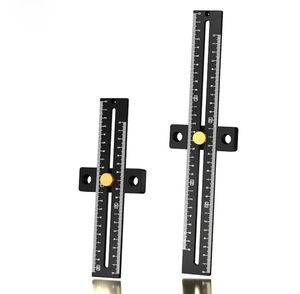 Aluminum Alloy Woodworking T-type Scriber Ruler <strong>Measuring</strong> Ruler Tool Woodworking Tools - Product Image 1