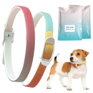 <span class=keywords><strong>Collar</strong></span> Antipulgas y <span class=keywords><strong>Garrapatas</strong></span> para Mascotas, de Nailon con Hebilla, Lavable, Cortable, con Aceites Esenciales Naturales Ecológicos para Todas las Estaciones - Product Image 1
