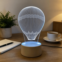 Lampe de nuit en acrylique USB personnalisée pour enfants en 3D LED Lampe de bureau à brancher Design moderne pour la maison Cadeau