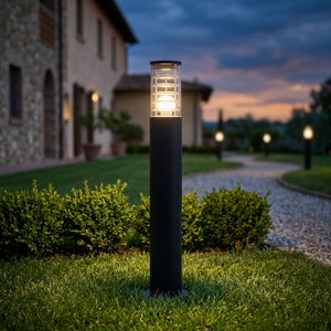 Lámpara de Jardín para Exteriores, Moderna, de Aluminio, IP54, Impermeable, Alimentada por CA, Tipo Bollard, Ángulo de Haz de 360°, Luz Blanca Cálida, 50000 - Product Image 4