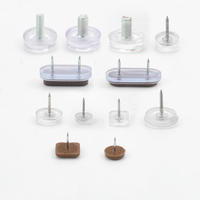 Pieds de nivellement réglables en plastique dur transparent avec vis M6*19 antidérapants pour support d'équipement