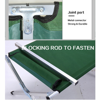 Lit de camping pliable moderne en métal facile à monter, portable, pour adultes, avec sac de transport, idéal pour les hôpitaux