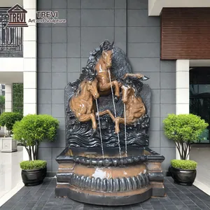 Custom Garden Yard Decoration Animal Sculpture Fountain Bronze Horse Head Statue Wall Fountain