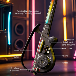 <span class=keywords><strong>Guitare</strong></span> sans cordes pour enfants, nouvelle conception, fabrication en usine, instrument de musique innovant, méthodes d'apprentissage - Product Image 5