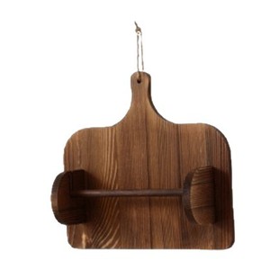 Porte-papier toilette en bois Yilu 36,2x32,2x11cm, support mural pour salle de bain et cuisine, rangement pour serviettes - Product Image 4