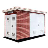 Sous-station de distribution d'énergie extérieure en forme de boîte haute efficacité trois phases salle de pompage réutilisable pour transformateurs 120v 50Hz 36v