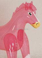 Caballo Inflable de PVC Transparente Rosa Personalizado al por Mayor de Fábrica para Venta