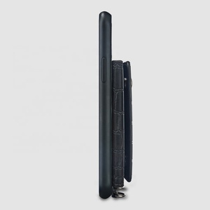 Pour iPhone 11 Pro Max Bandoulière Noir Collier De Lanière Bandoulière Portefeuille En Cuir <span class=keywords><strong>Housse</strong></span> de Téléphone Avec Sangle - Product Image 6