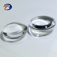 Lentille biconvexe en saphir D12,7 mm EFL 40 mm Lentille optique en cristal IR double convexe Revêtement antireflet