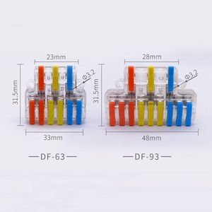 Separador transparente de cableado de resorte de tuerca de palanca de conector de cable de 3 en 6 salidas de 3 en 9 salidas de 2 en 3 en 3 - Product Image 4