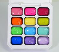 Palette de gel UV pour ongles Pat Pat, 12 couleurs, non toxique, haute qualité, 4 en 1, multifonction, blush, dégradé ombré, accepte la personnalisation