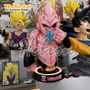 Scultura in Fibra di Vetro a Grandezza Naturale del Busto di Boo Buu, Famoso Personaggio Giapponese <span class=keywords><strong>dei</strong></span> <span class=keywords><strong>Cartoni</strong></span> Animati in Resina - Product Image 2