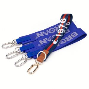 Custom Rubber logo Label Premium Fabric Carabiner Keychain - Product Image 4